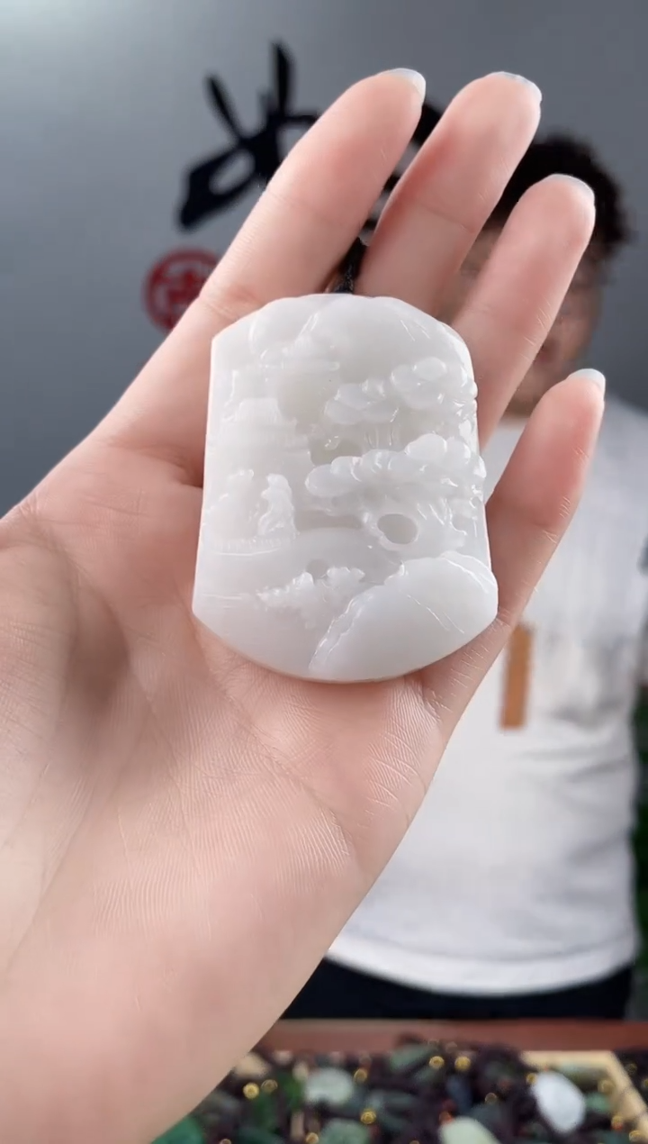 和田玉未镶嵌颈饰拍一发一，多样性发货