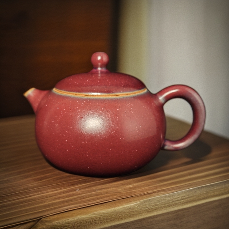 钧瓷瓷器原产地碳烧侘寂风原矿西施壶单个泡茶壶处理