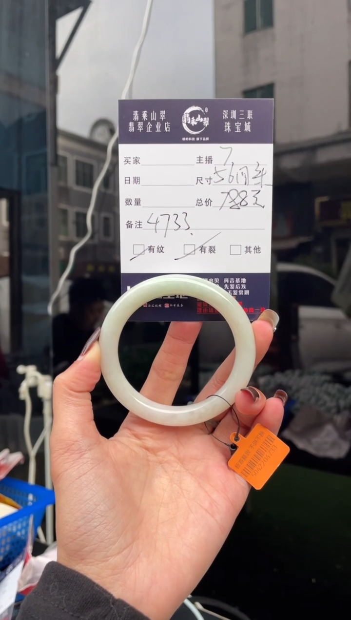 未镶嵌手镯翡翠Q 56圆条 4733