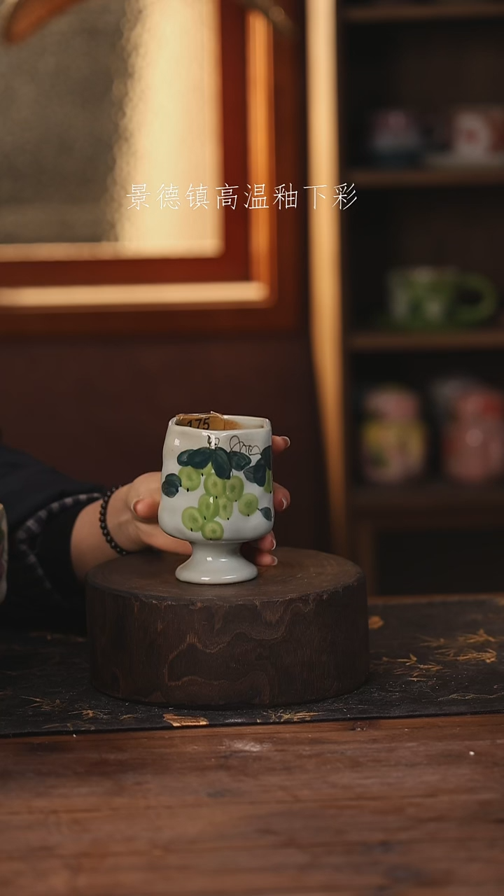 陶瓷景德镇高温釉下手绘陶瓷@L175@