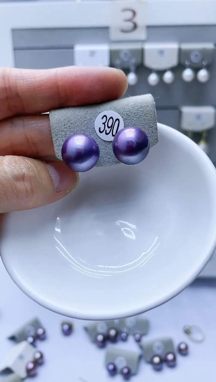 【闪购商品】淡水珍珠耳饰银S925镶嵌390