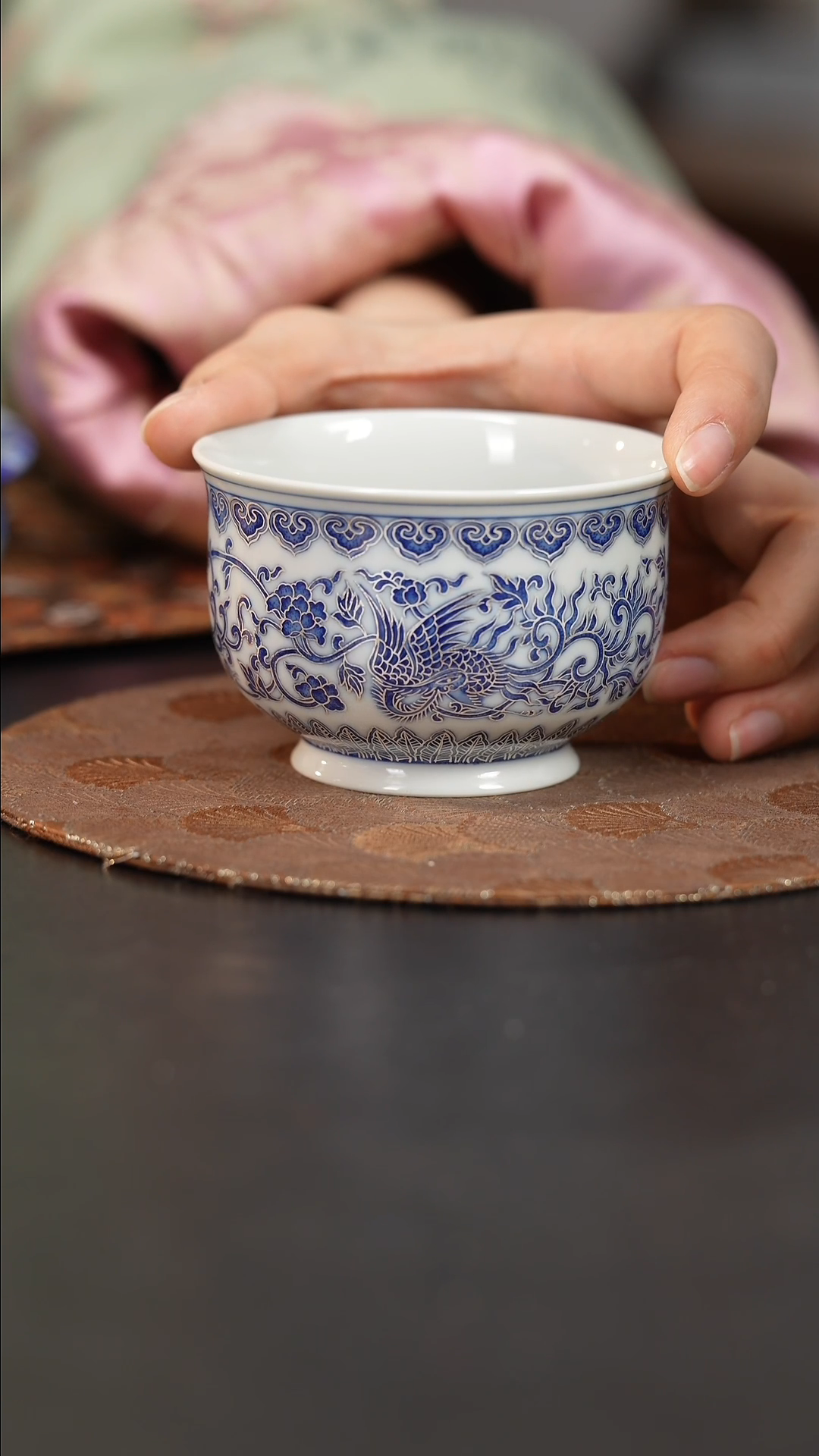【闪购商品】杯四景堂青花描银