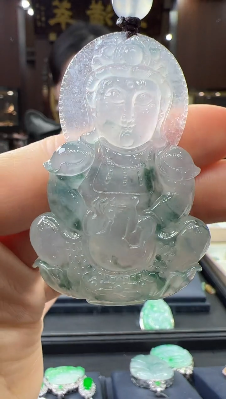 【闪购商品】翡翠挂件未镶嵌观音