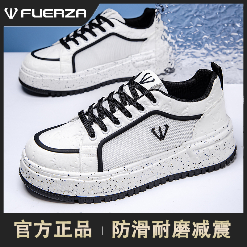 FUERZA秋季情侣百搭学生小白鞋透气运动休闲鞋网面时尚休闲鞋女鞋