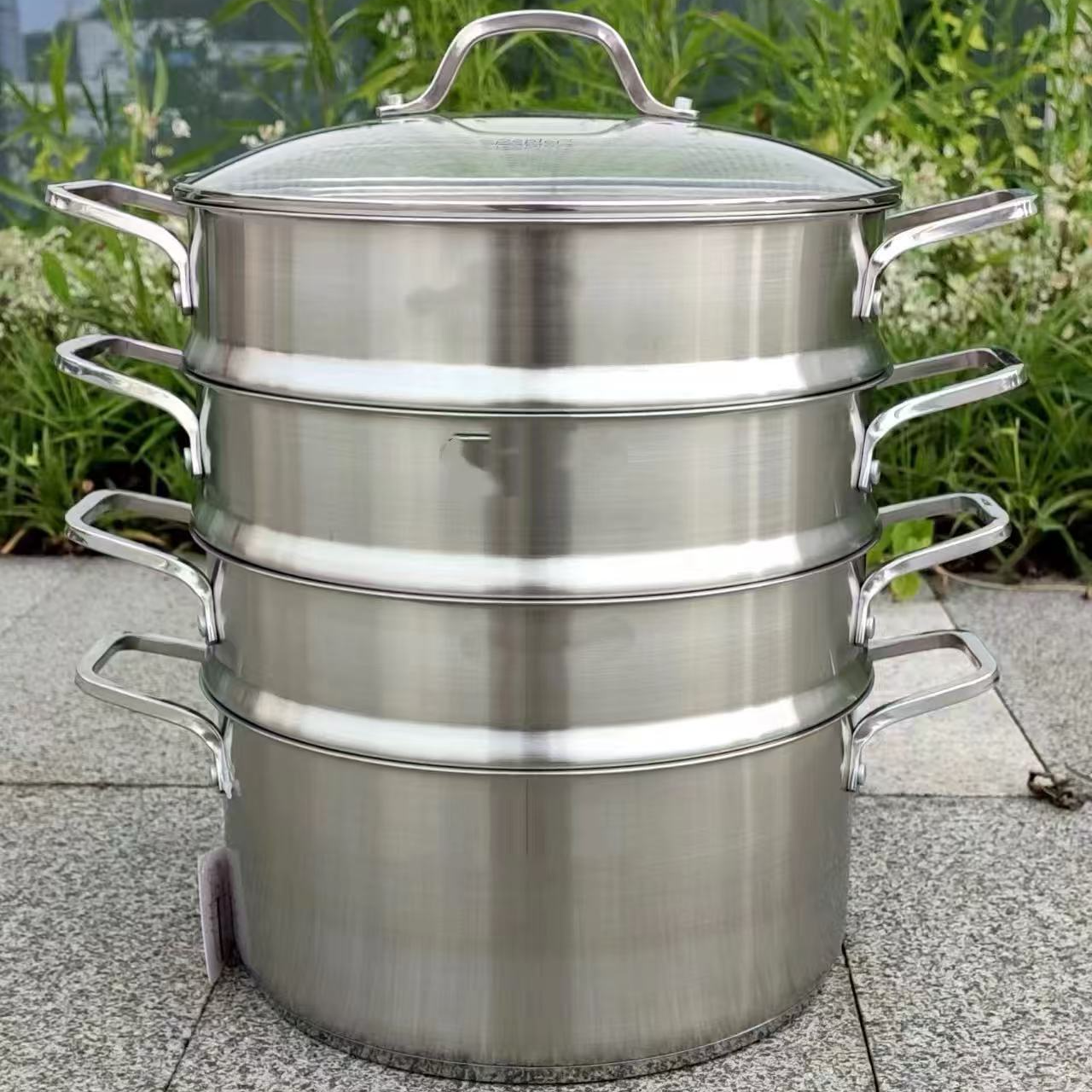 G-出口德国32cm不锈钢四层蒸锅蒸笼复合加厚底进口钢