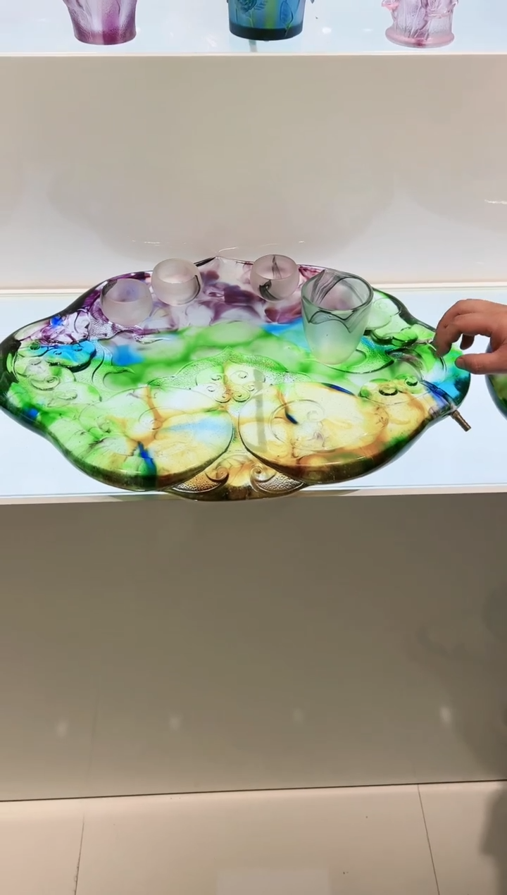 【闪购商品】茶宠古法琉璃如意茶盘