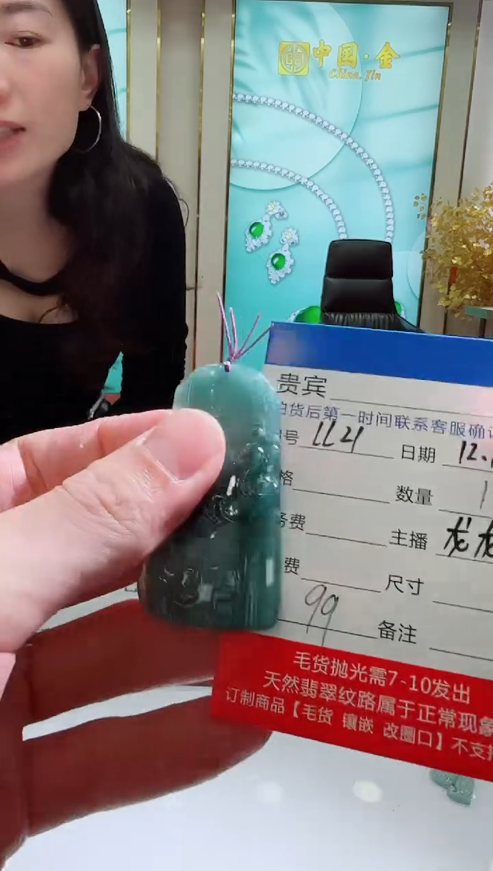 颈饰未镶嵌翡翠LL21翡翠吊坠-多样性发其一