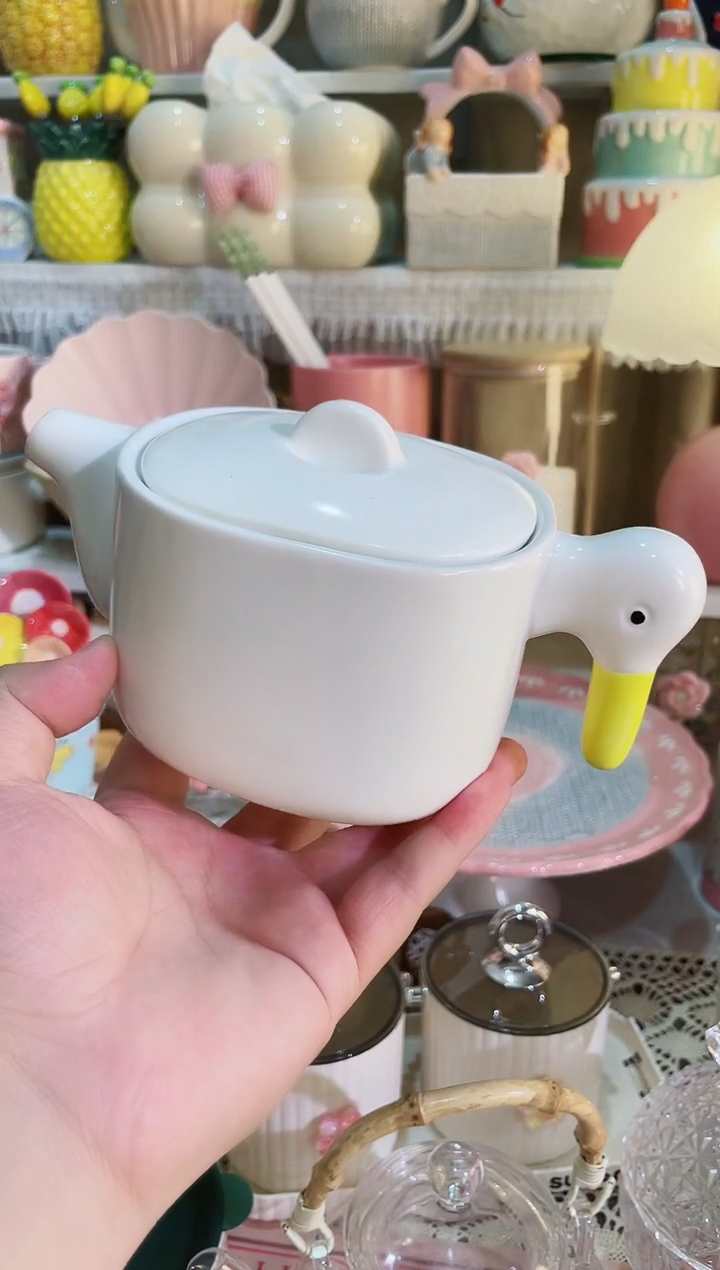 【闪购商品】瓷片高颜值又实用的  鸭子酱油醋壶
