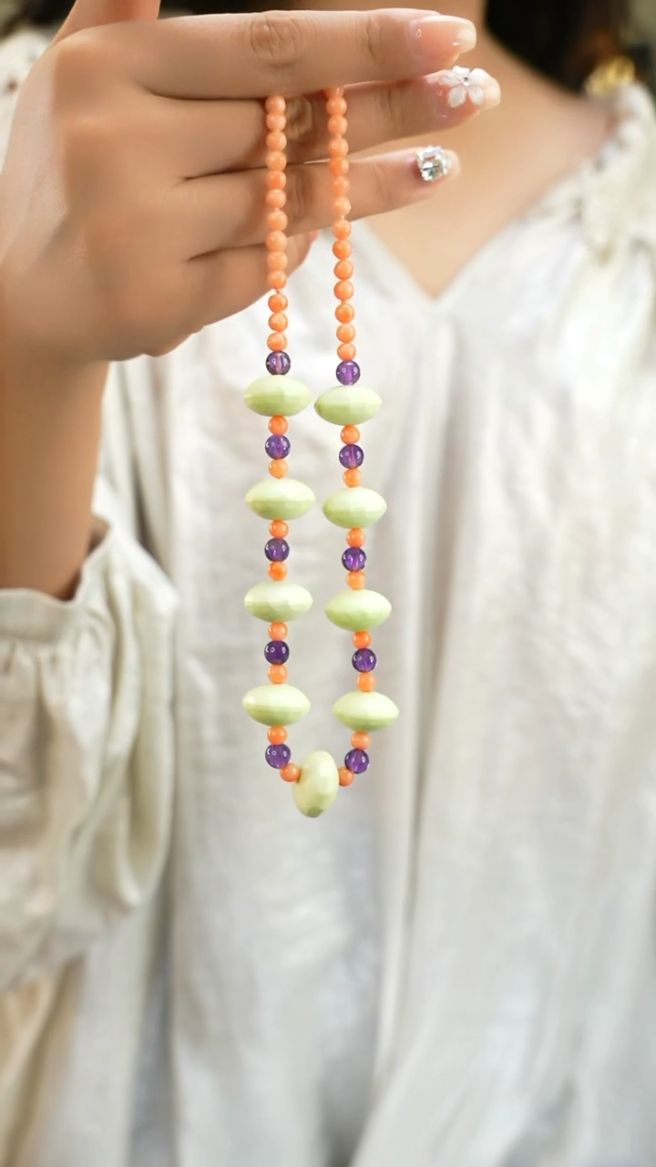 无铜合金无铜合金黄绿小项链