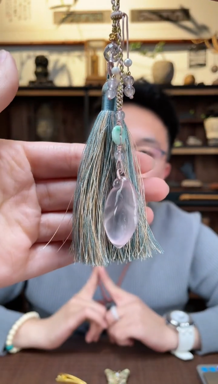 【闪购商品】水晶车挂未镶嵌粉水晶车挂XQ多样性发一