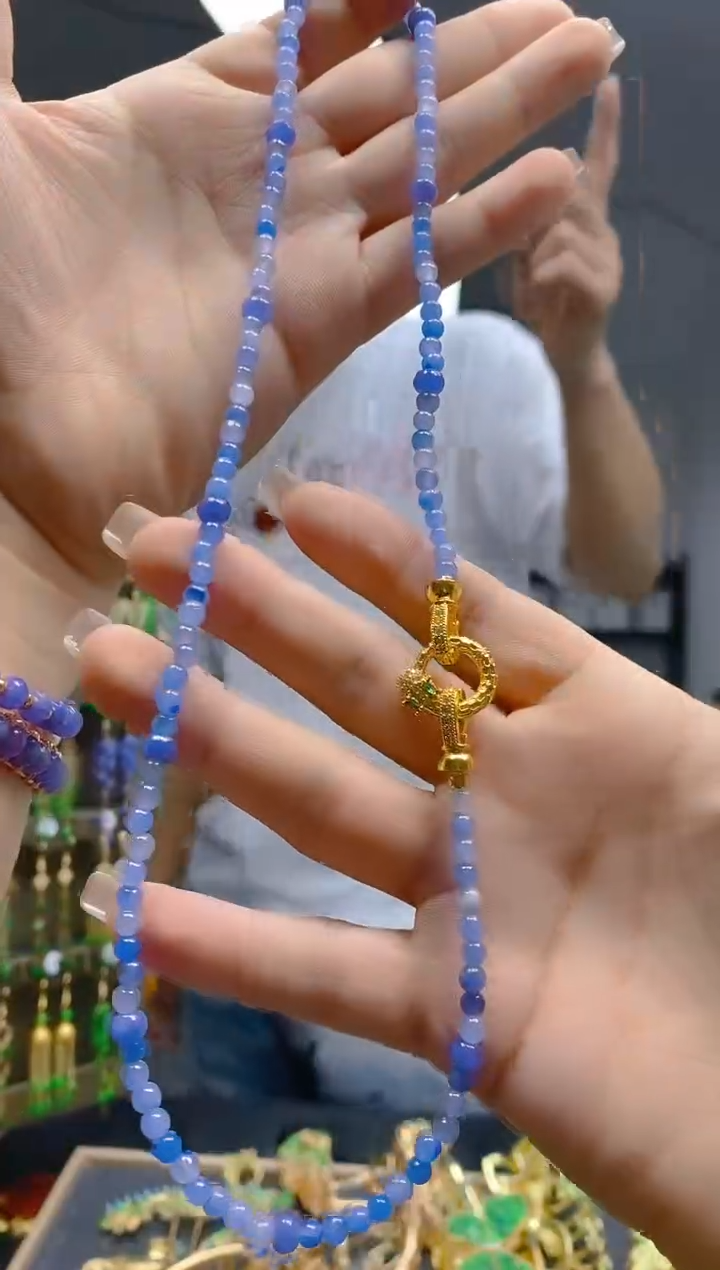 【闪购商品】翡翠耳饰合金87翡翠锁骨链