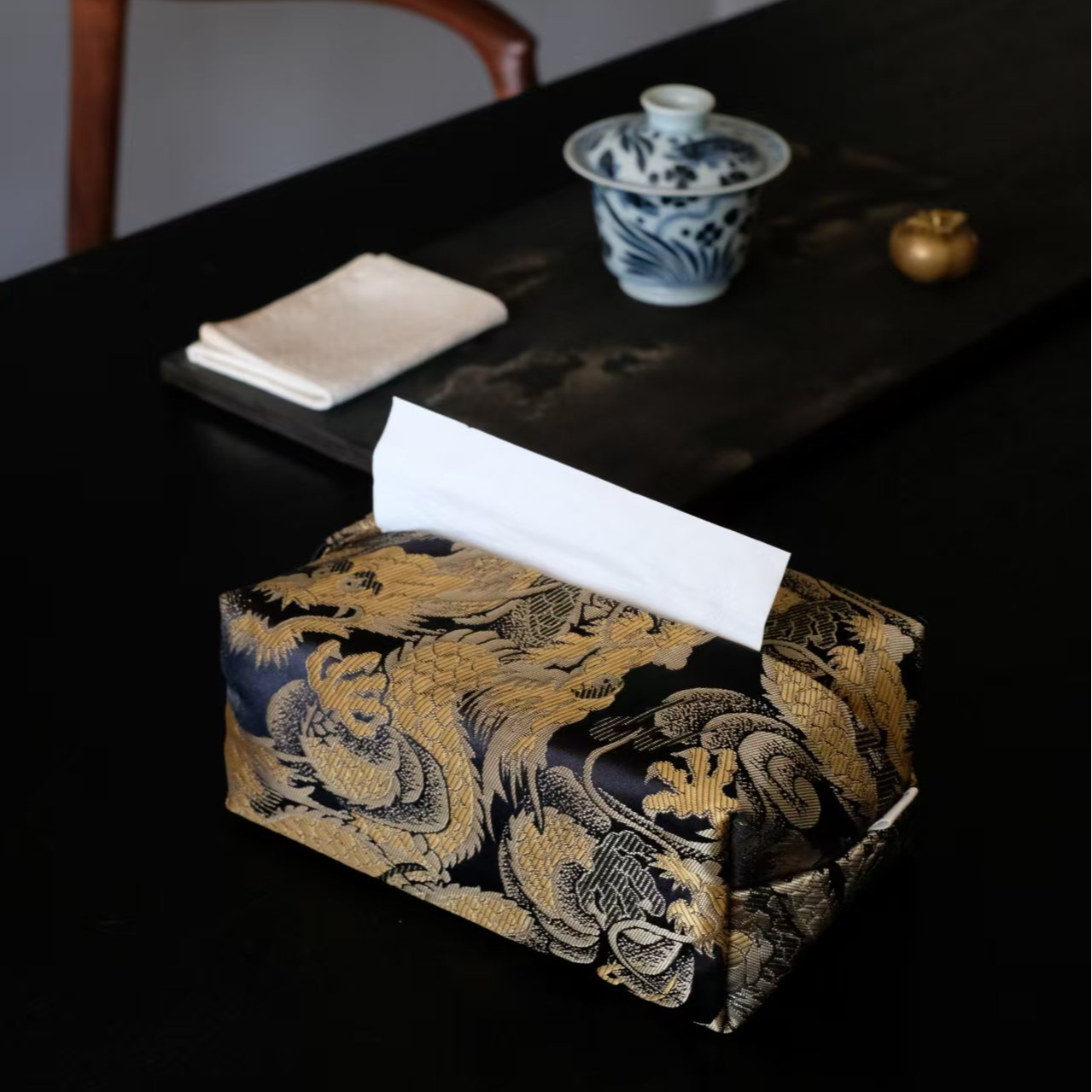 【器不朽】龙华富贵 织锦抽纸袋