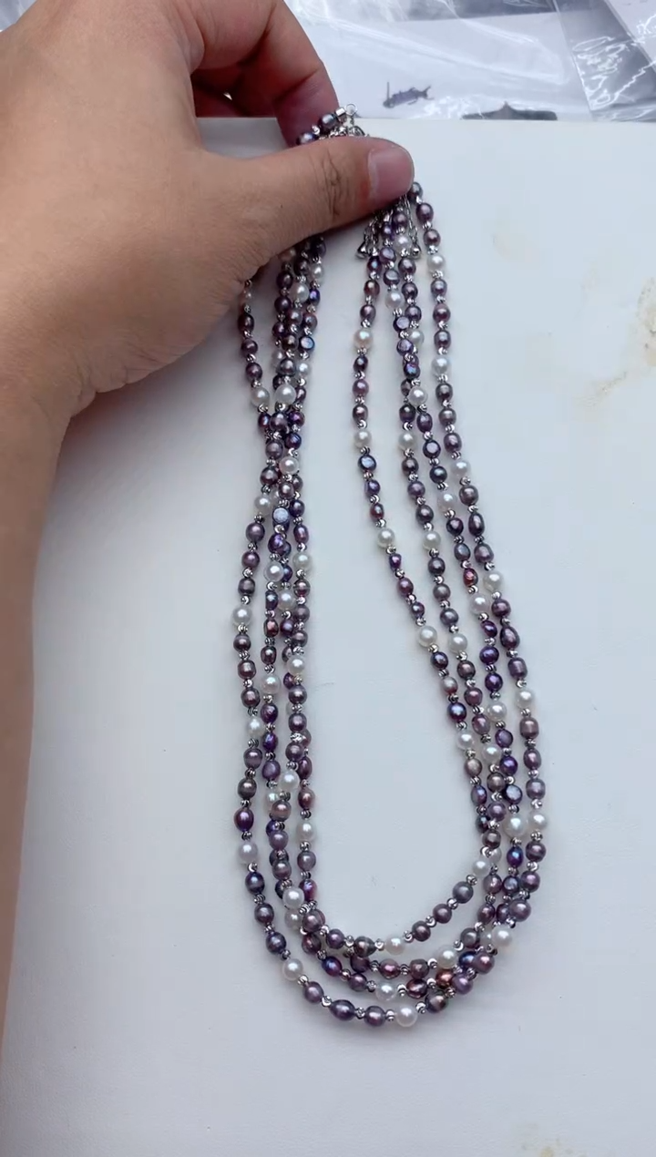 项链未镶嵌淡水珍珠多样性发其一，非无暇