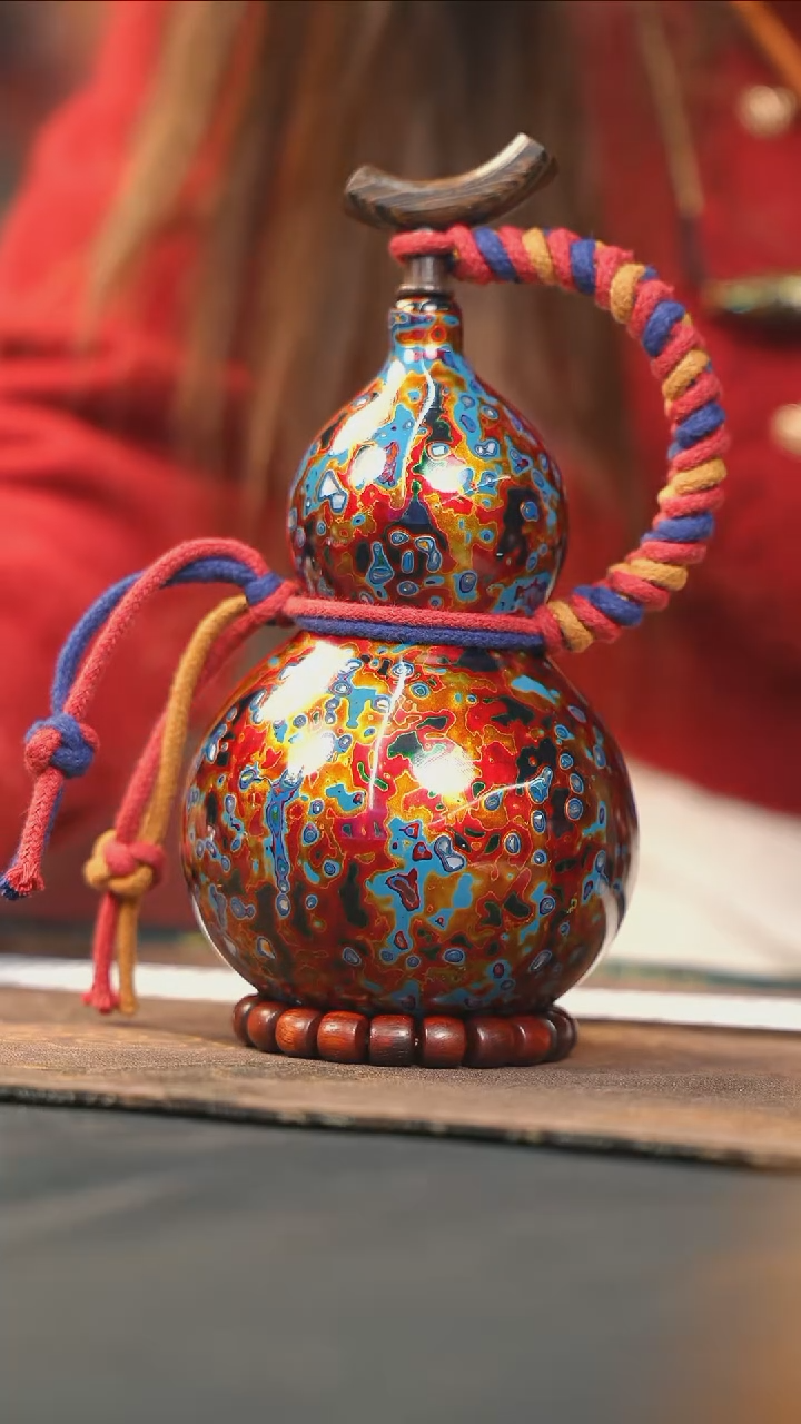 【闪购商品】WY112漆艺酒葫芦不包手串及旋转底座