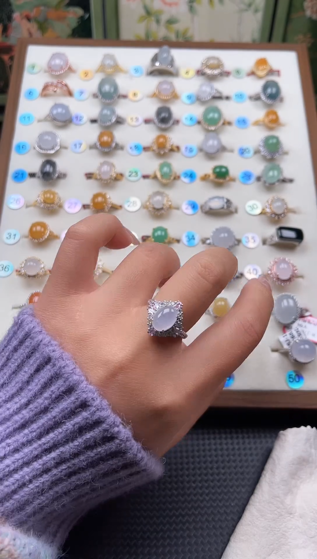 【闪购商品】翡翠戒指银S925镶嵌天然A货翡翠戒指