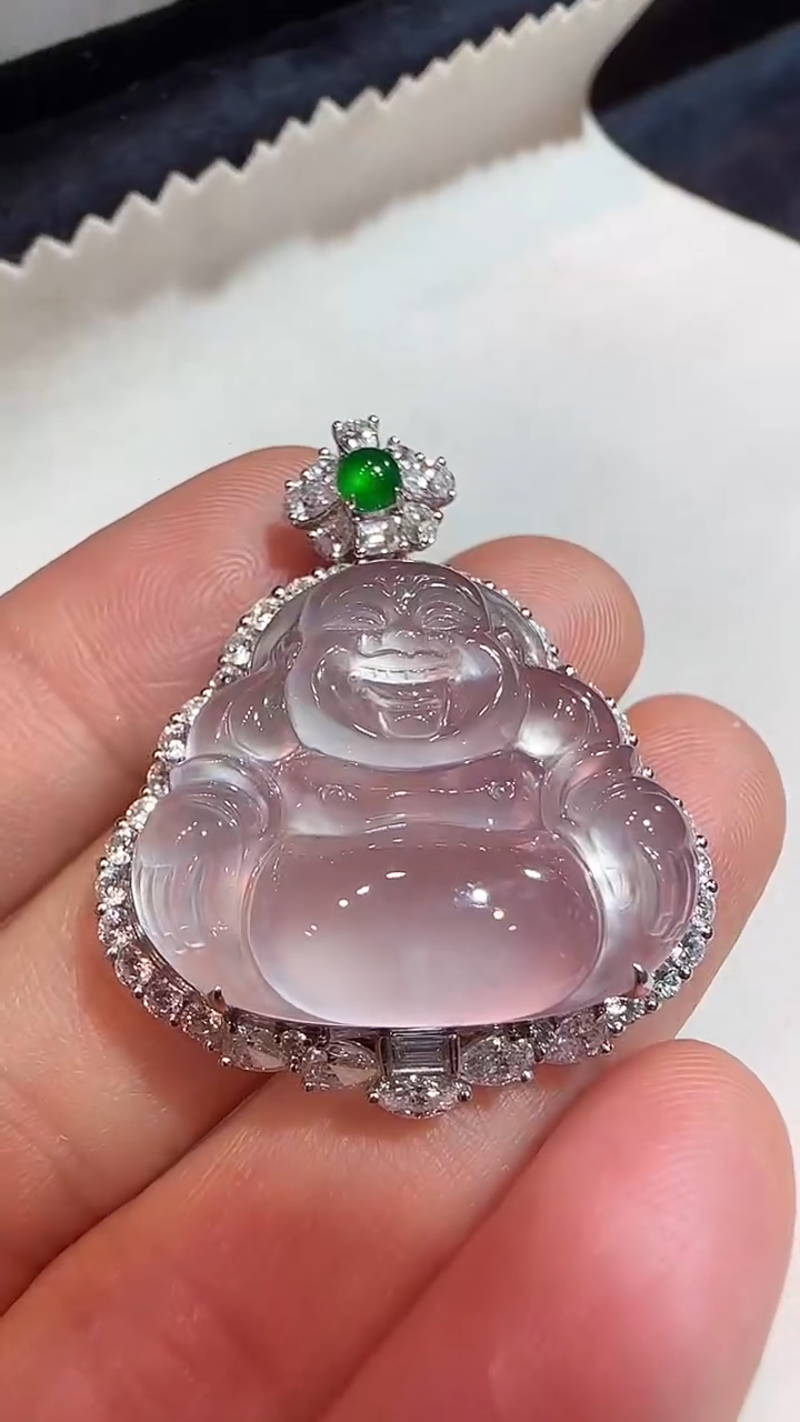 【闪购商品】翡翠颈饰18K金镶嵌吊坠