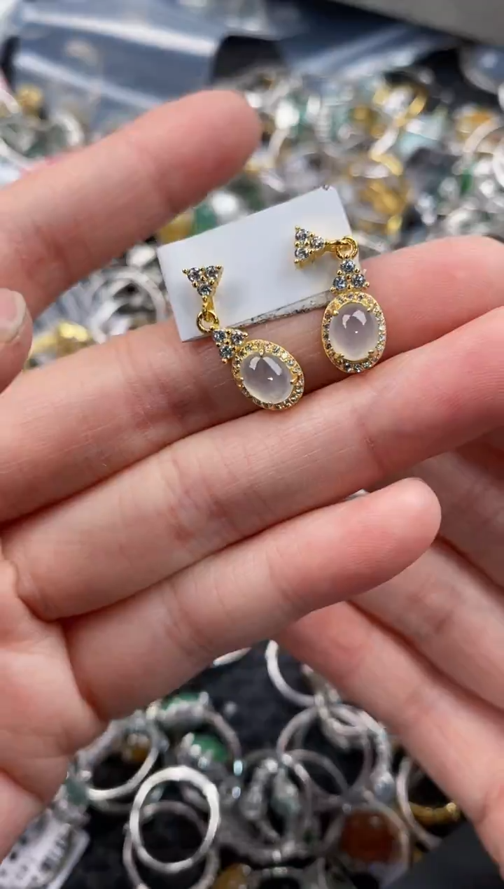 银S925镶嵌戒指翡翠999       1