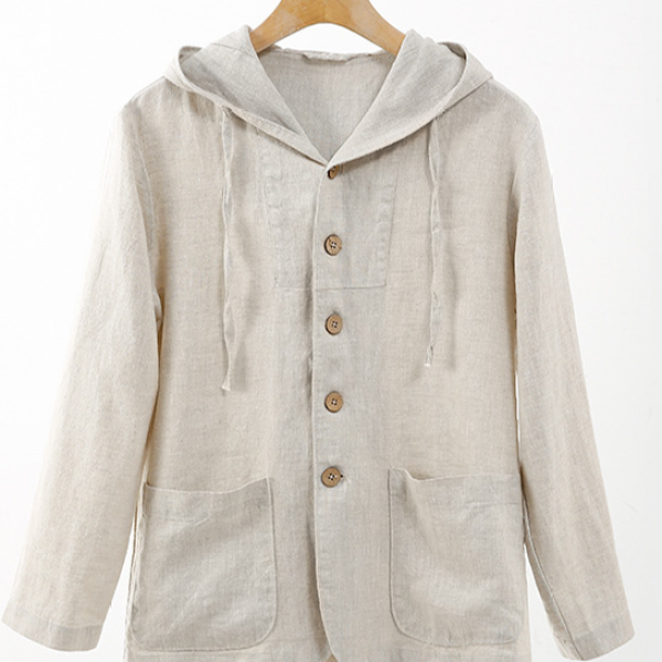 【6支汉麻外套】6支双雨露汉麻高克重女士连帽上衣外套