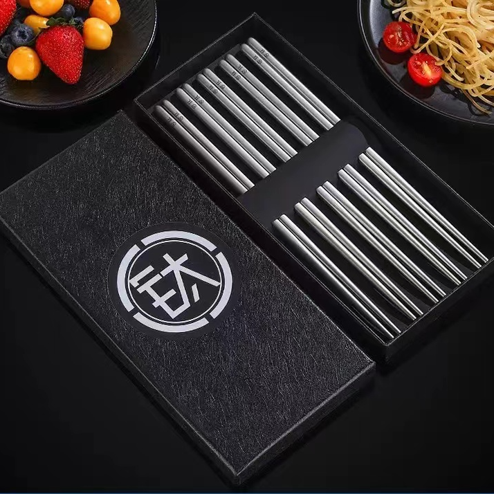 钛筷子 防滑钛筷子 餐具 钛筷子礼盒套装