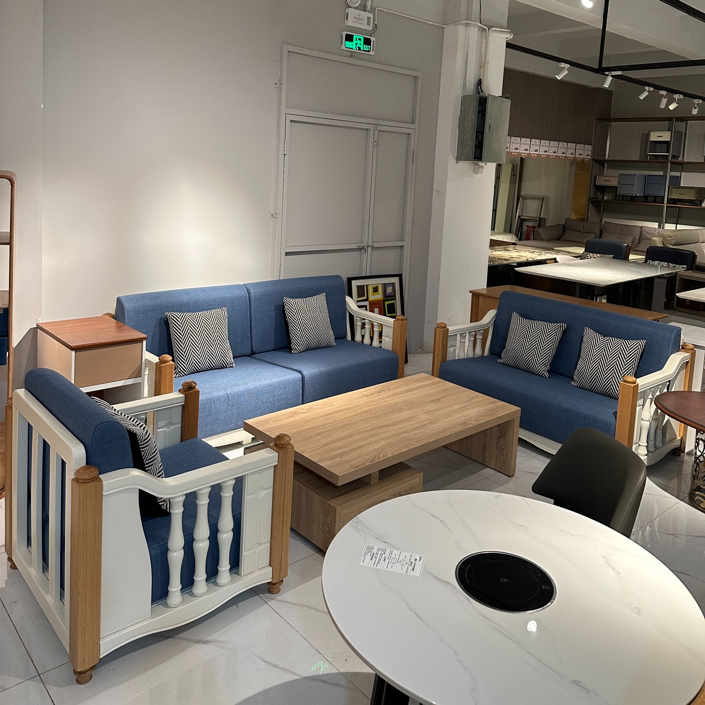 【包邮】汇明系列S777沙发1+2+3黄杨木/布艺简约客厅北欧成套