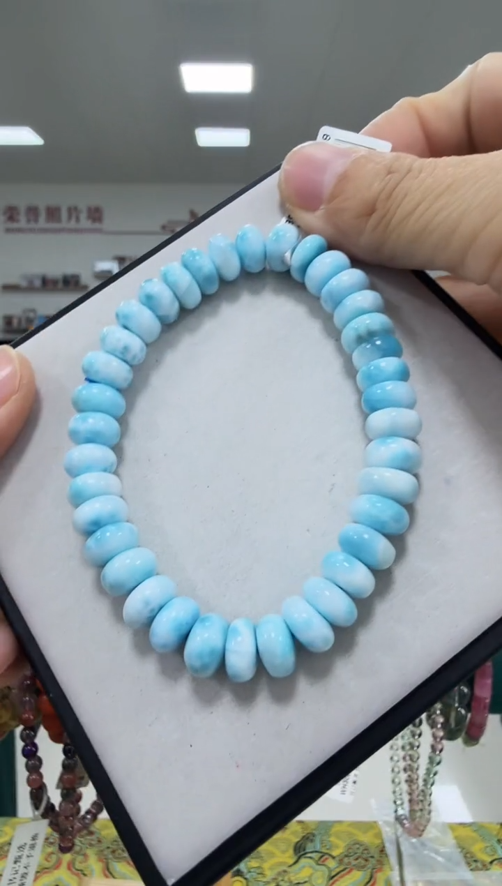 未镶嵌针钠钙石（海纹石）手链优0785