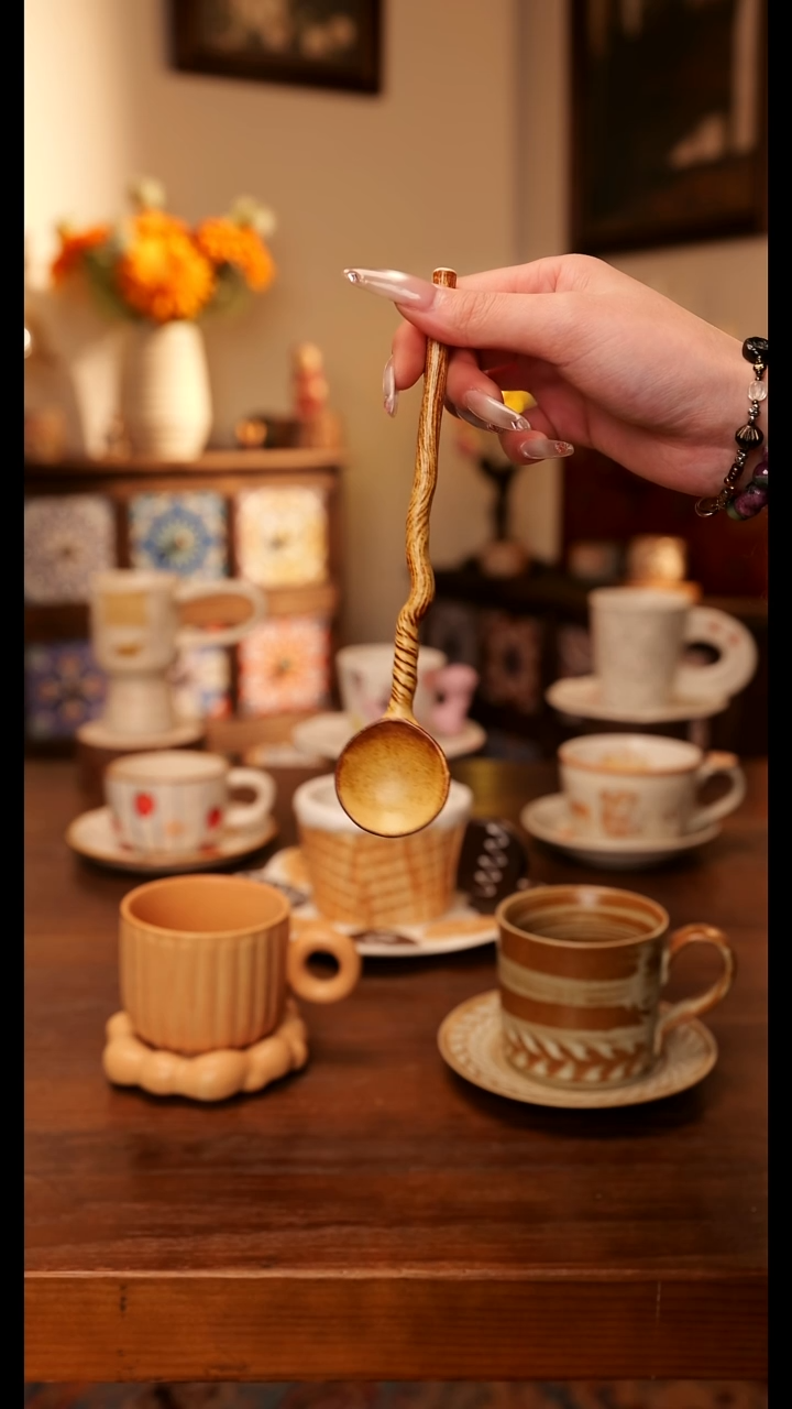 陶瓷便携款粗陶手作勺子