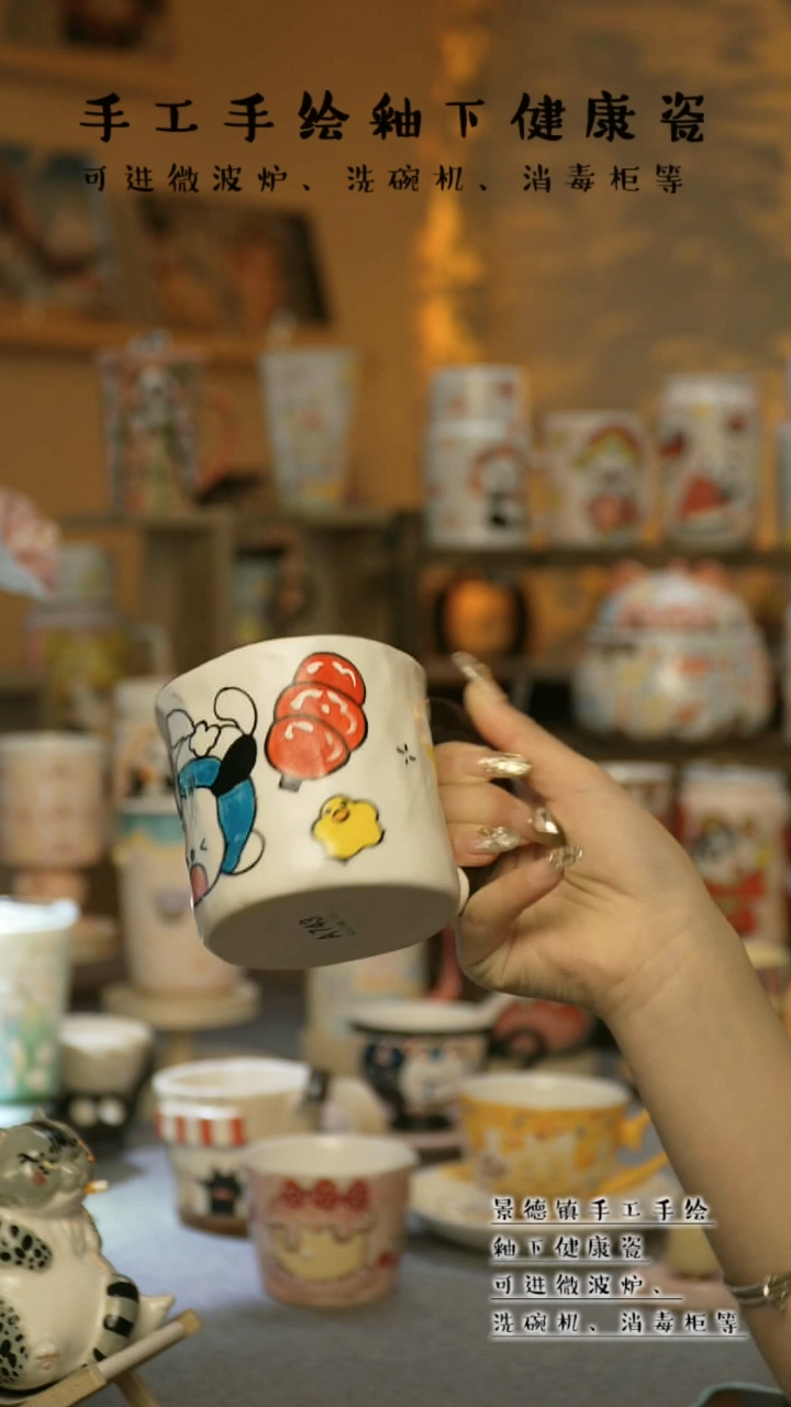 【闪购商品】杯景德镇高温釉下彩陶瓷&A743