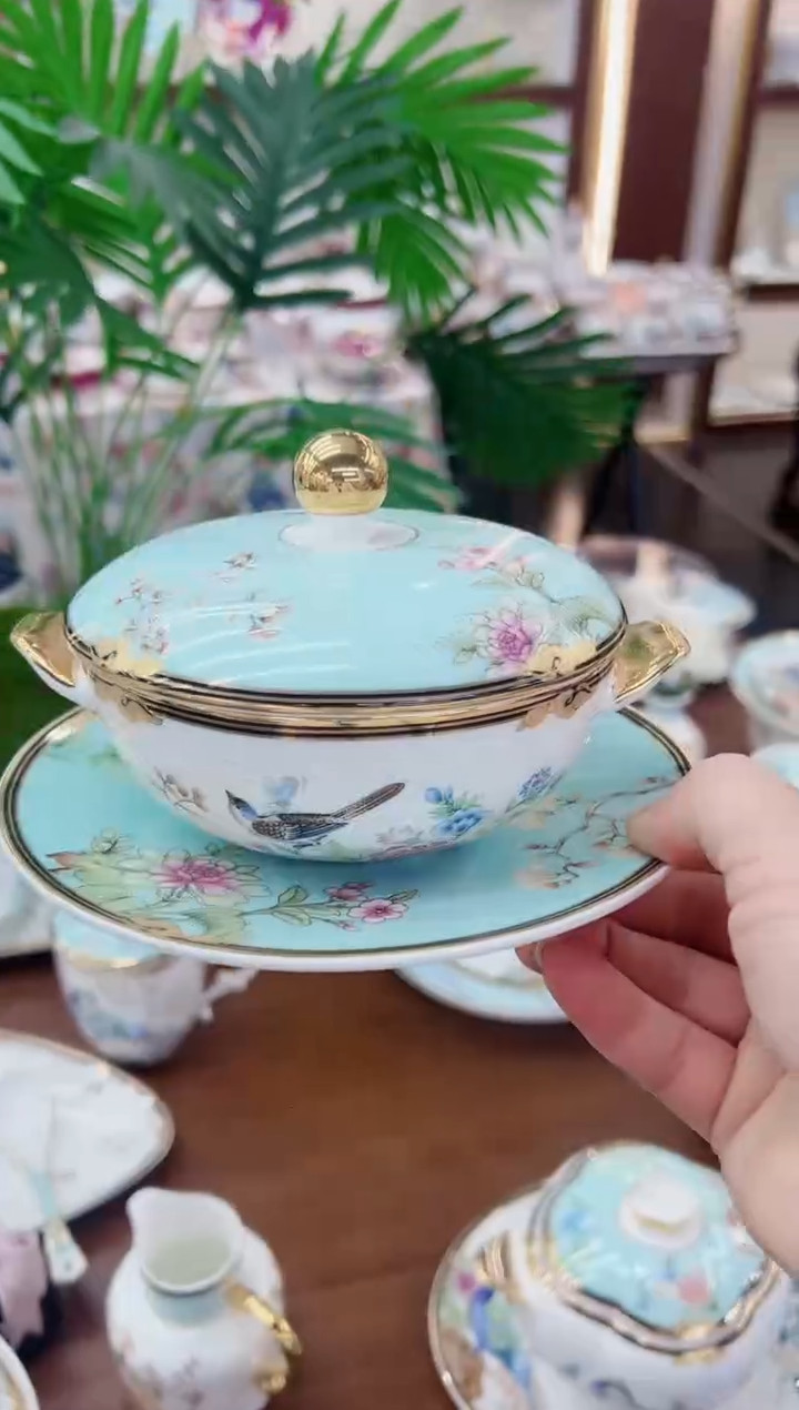 【闪购商品】骨瓷双耳甜品盅