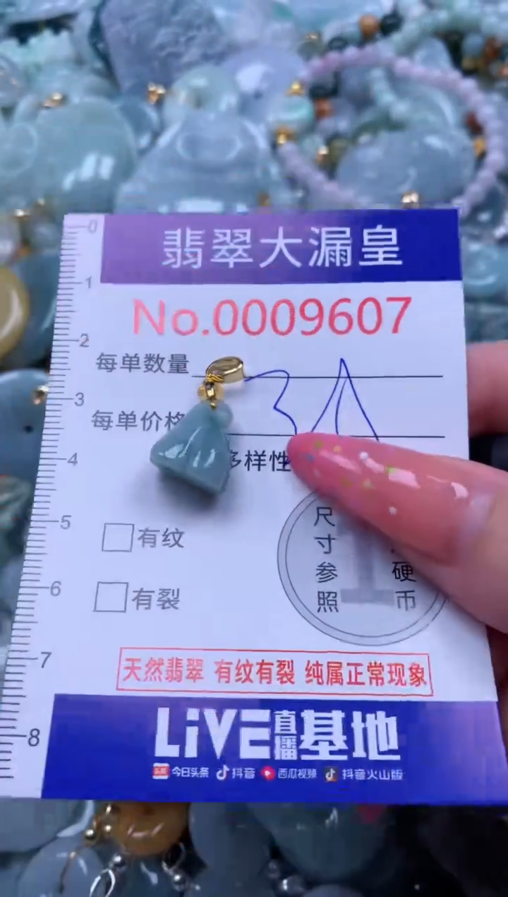 翡翠未镶嵌吊坠(不含链)9607