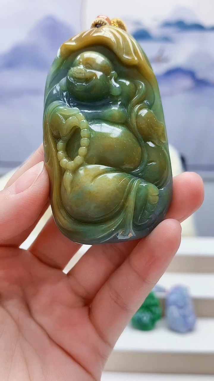 未镶嵌定制翡翠4852lr-毛货挂件43