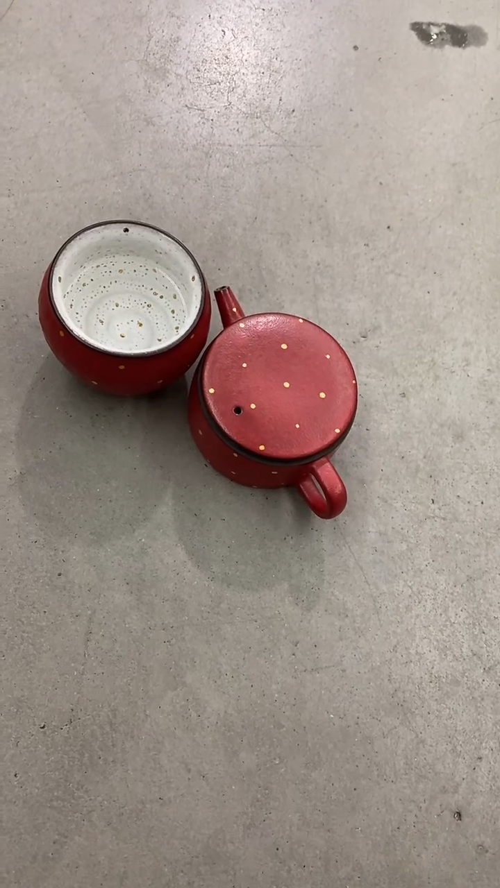 瓷片壶+1杯陶瓷茶具茶器