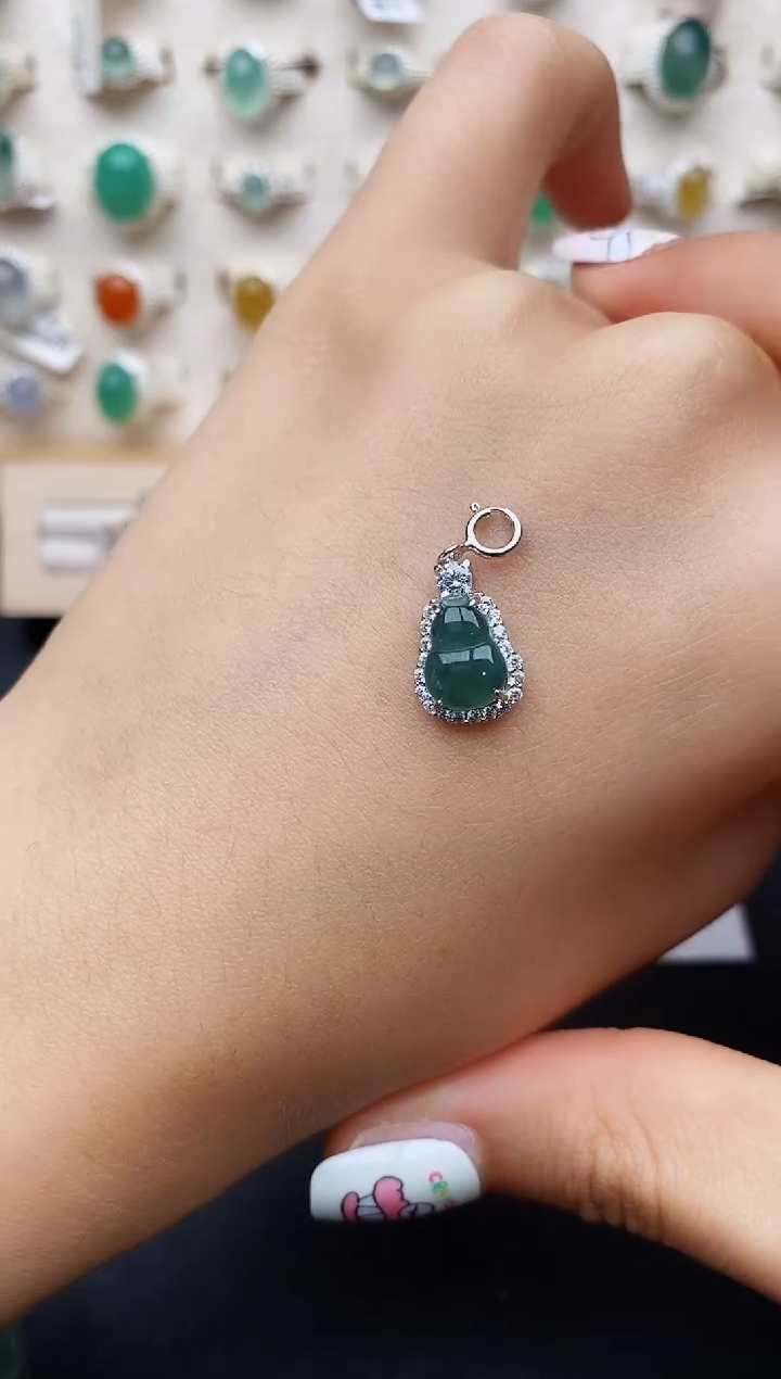 【闪购商品】翡翠戒指银S925镶嵌缅甸翡翠