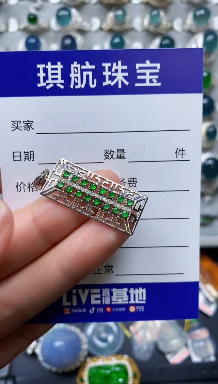 【闪购商品】翡翠颈饰银S925镶嵌0268