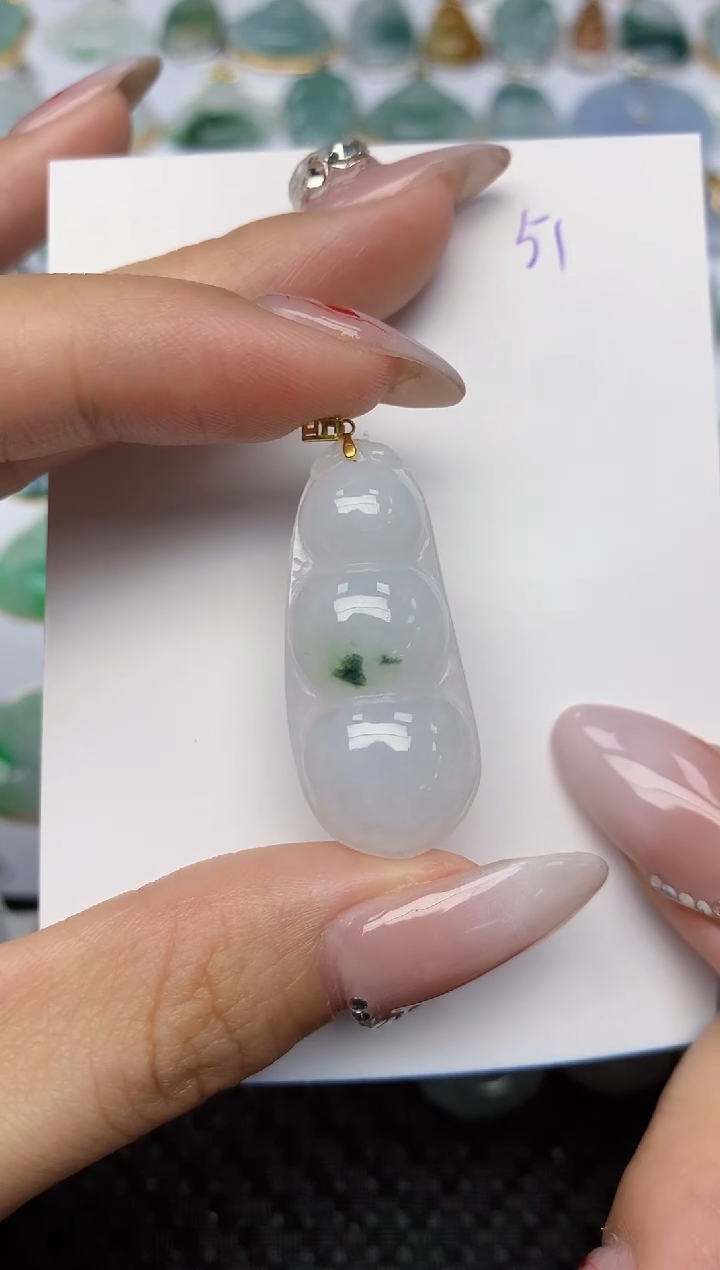 【闪购商品】翡翠颈饰18K金镶嵌 天然翡翠A货