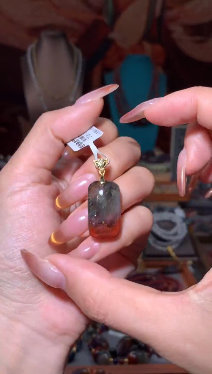 未镶嵌珠宝半成品水晶红极光无事牌多样性发其1