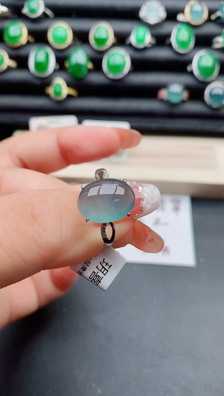 【闪购商品】翡翠戒指银S925镶嵌321321