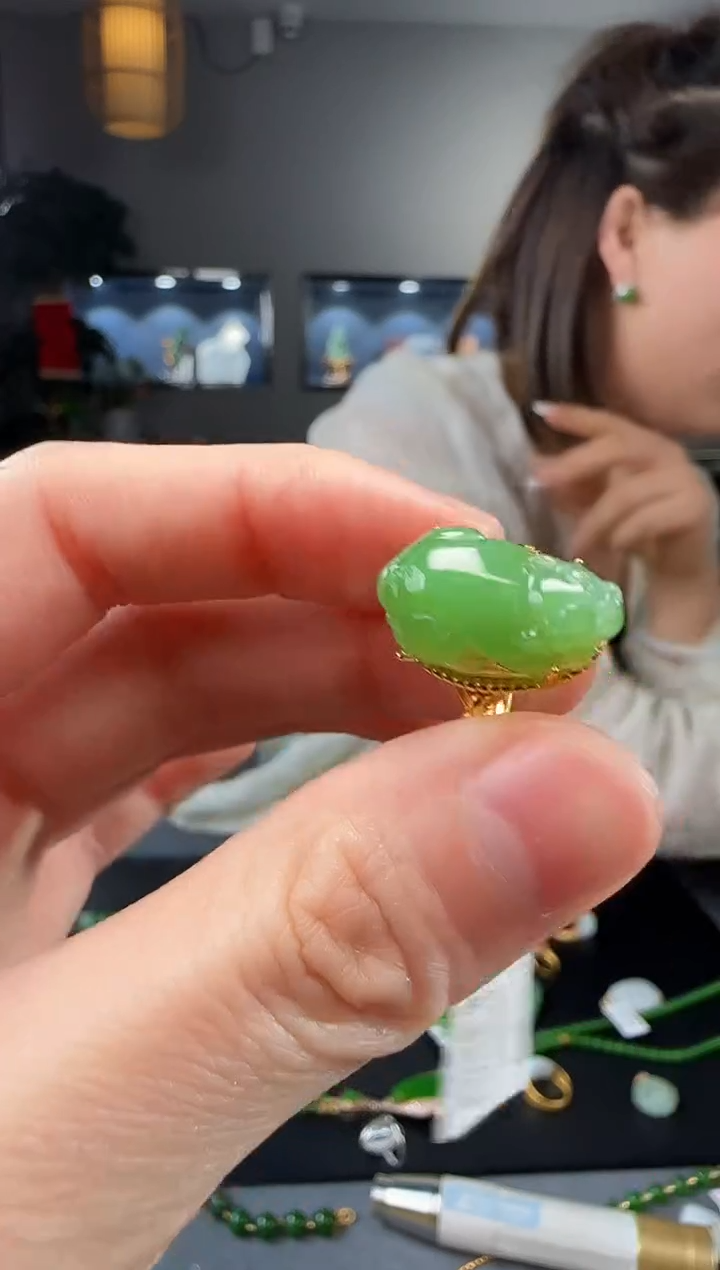 【闪购商品】和田玉戒指银S925镶嵌1