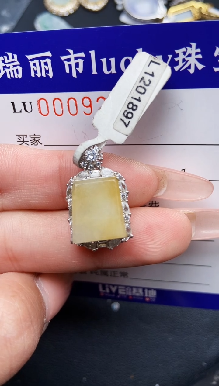 【闪购商品】翡翠颈饰银S925镶嵌9257