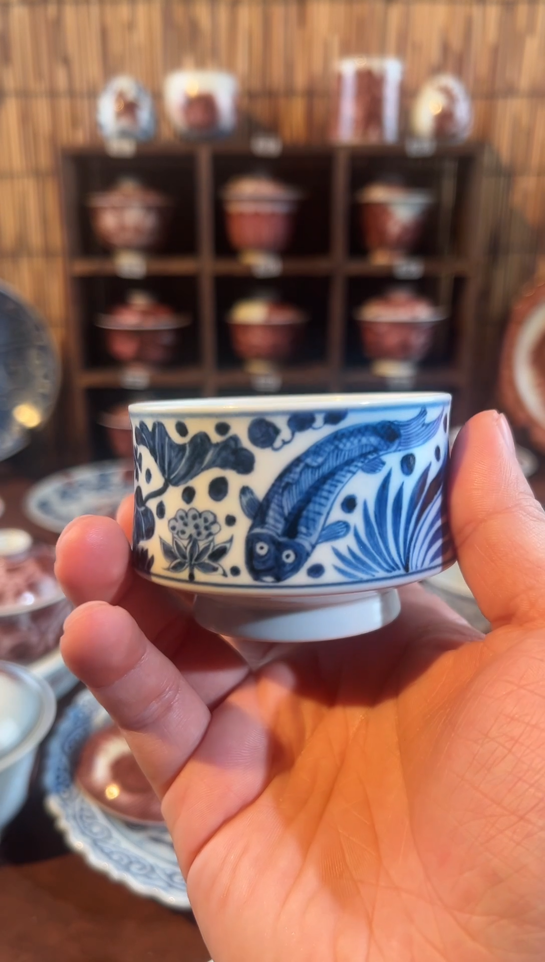 【闪购商品】天禄言瓷鱼藻梯口杯