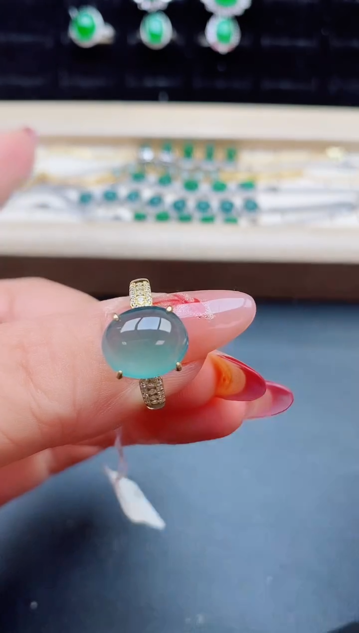 【闪购商品】翡翠耳饰银S925镶嵌21231321