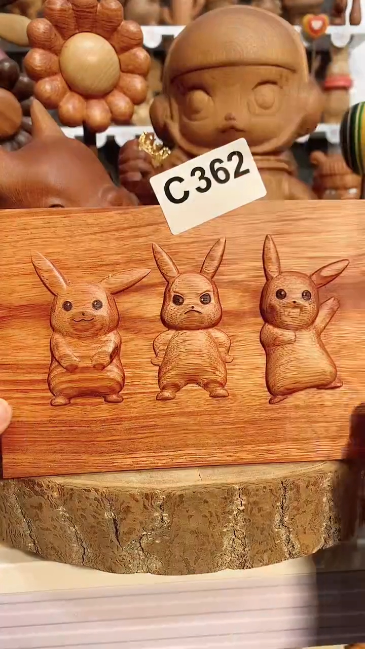 【闪购商品】木木雕可爱摆件卡通