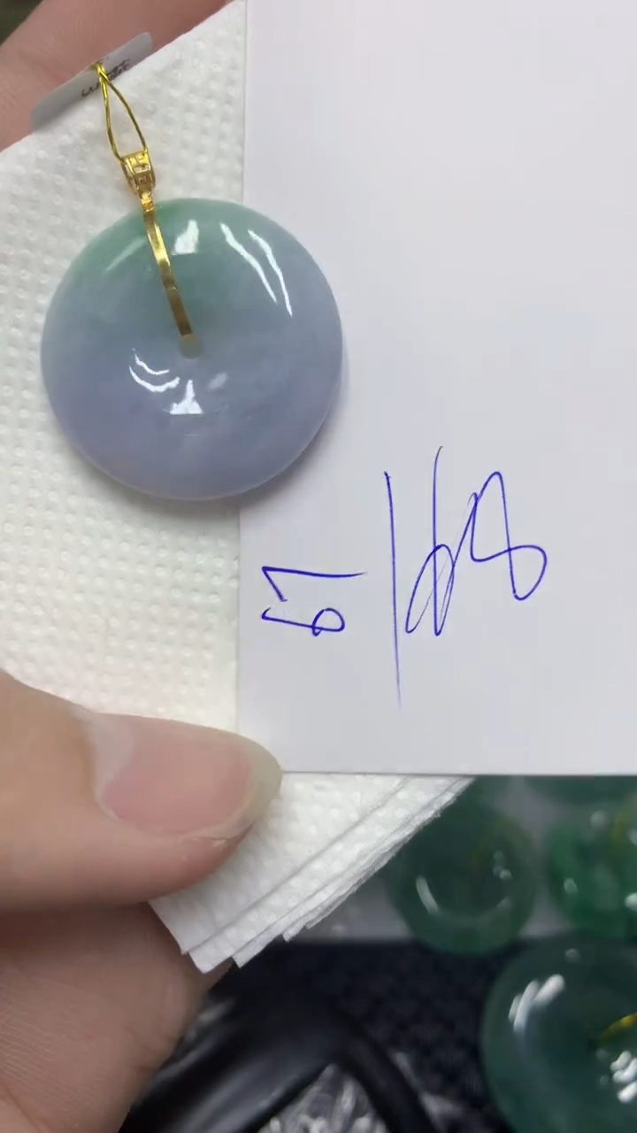 颈饰18K金镶嵌翡翠翡翠111111111