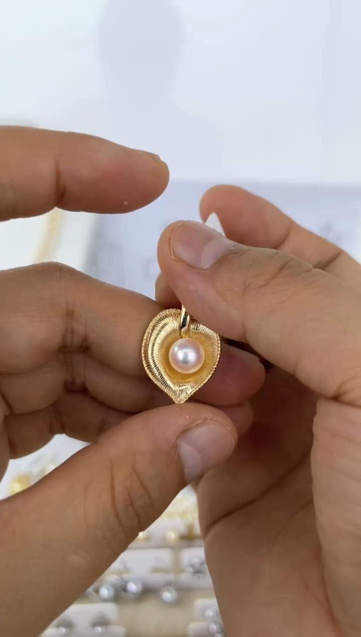 银S925镶嵌吊坠海水珍珠akoya 多样性发其一