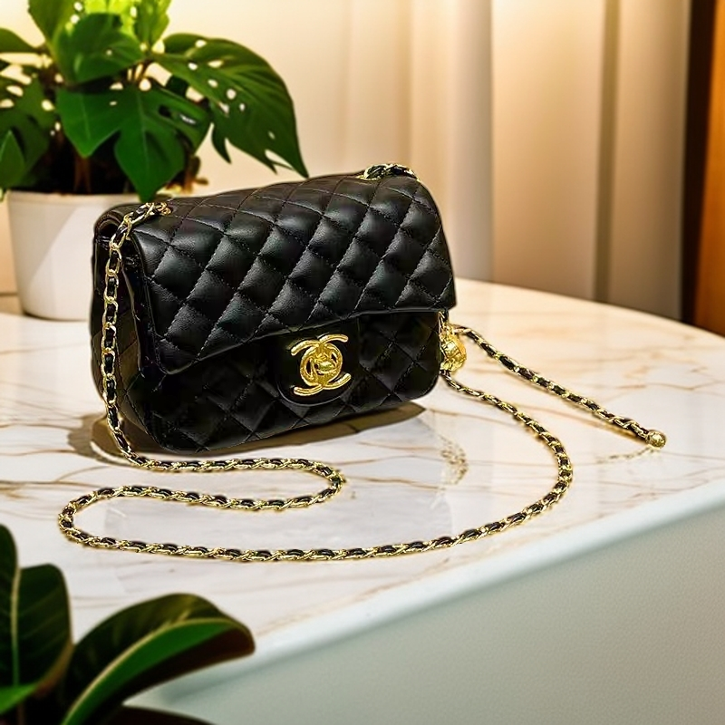 2025新款方胖子链条包时尚潮流斜挎包单根绣线菱格包耐磨单肩百搭