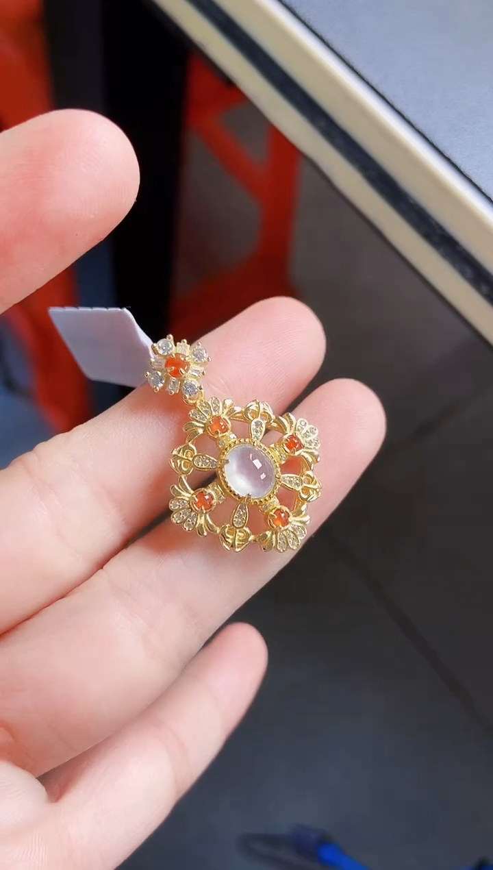 翡翠戒指银S925镶嵌416879