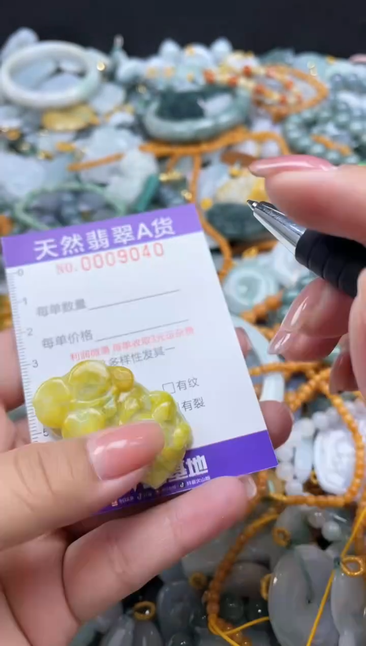 翡翠未镶嵌颈饰09040