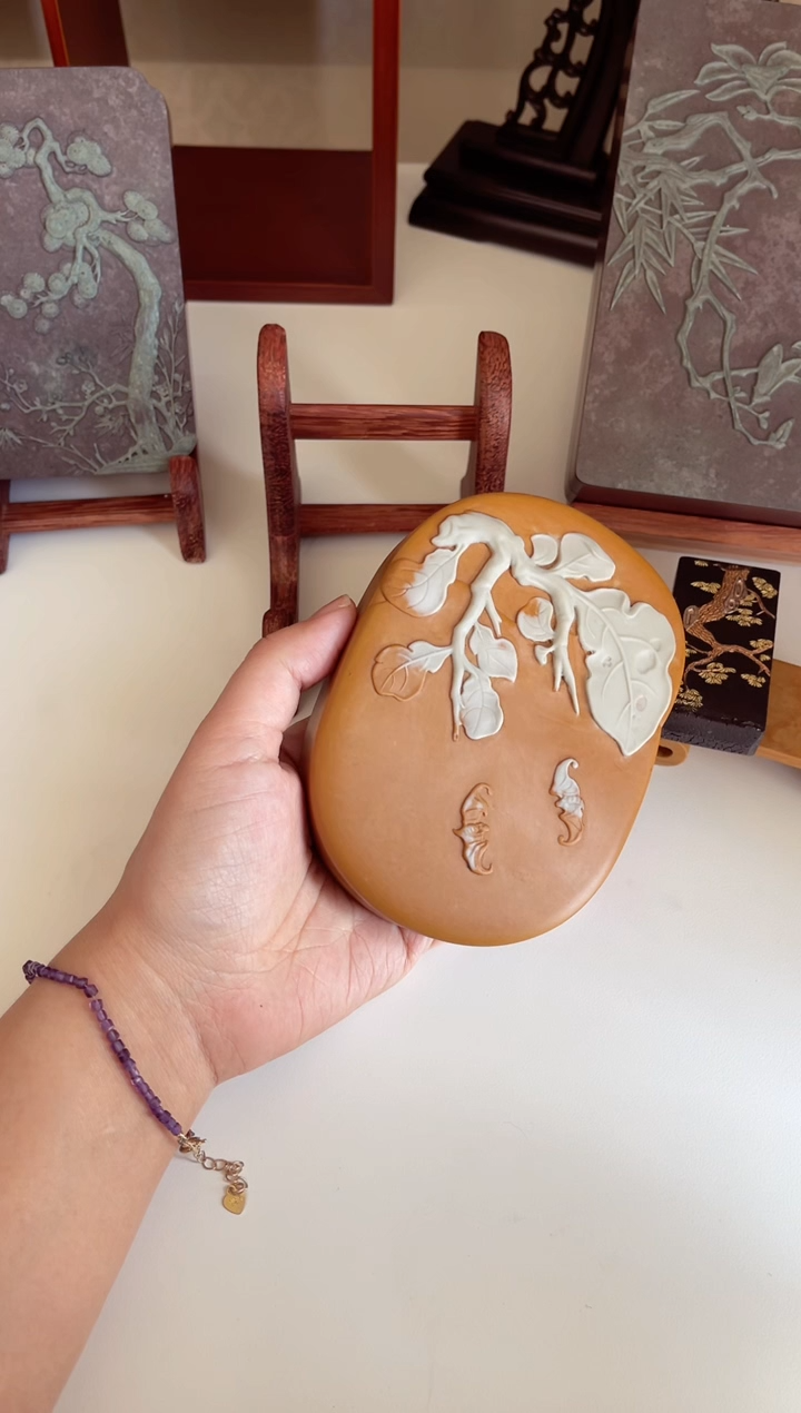 【闪购商品】松花石原石雕刻 甘瓜福禄
