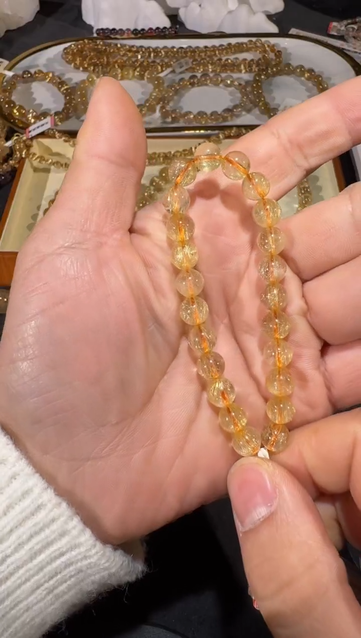 未镶嵌手串发晶SJ-669金发晶
