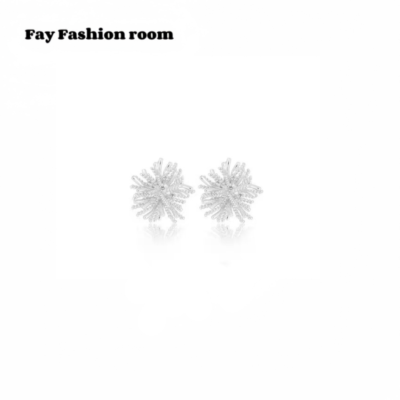 FAY | 蒲公英烟花耳钉银色烟花绝美耳环