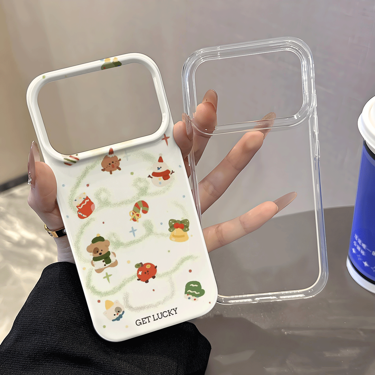 圣诞小动物菲林果冻二合一适用苹果17pro/15pro/14手机壳